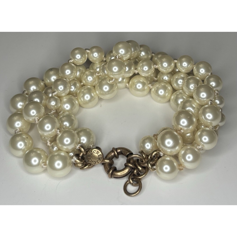 J Crew Twisted 4-Strand Faux Pearl Bracelet Elegant and Classy